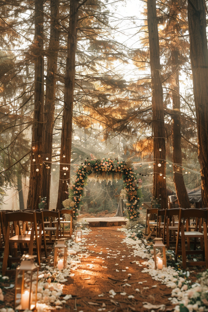 Forest Themed Wedding Ceremony 1